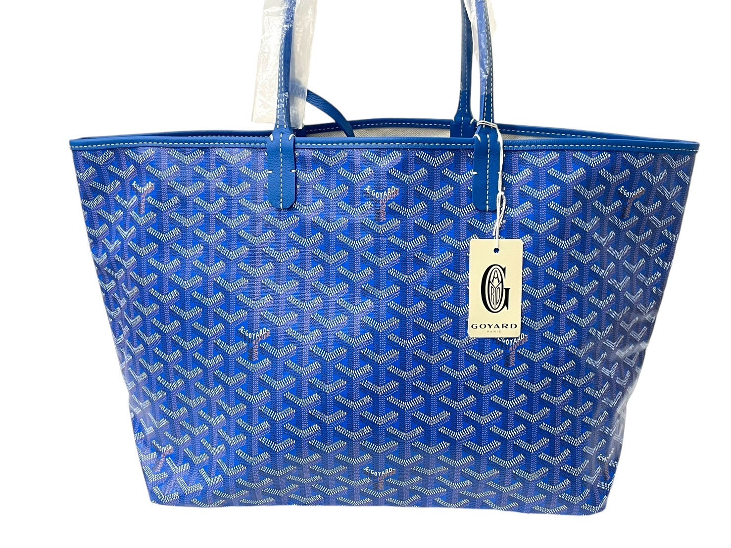 新品未使用 GOYARD ゴヤール サンルイPM トートバッグ STLOUIPMLTY10CL10P PVC レザー ヘリンボーン ブルー 中古  4c068409 – Casanova Vintage