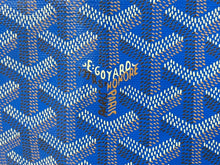 Load image into Gallery viewer, 新品未使用 GOYARD ゴヤール サンルイPM トートバッグ STLOUIPMLTY10CL10P PVC レザー ヘリンボーン ブルー 中古 4c068409