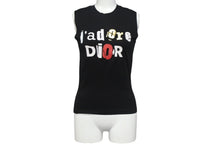 画像をギャラリービューアに読み込む, 極美品 Christian Dior クリスチャンディオール ジャドール ロゴ タンクトップ ノースリーブ Tシャツ ブラック コットン 3E16155302 サイズ38 中古 4c068413