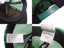 画像をギャラリービューアに読み込む, CHROME HEARTS クロムハーツ トラッカー メッシュ キャップ 新型 ブラック グリーン コットン ロゴ 帽子 サイズOS シルバー金具 美品 中古 4c068415