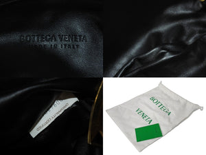 極美品 BOTTEGA VENETA ボッテガヴェネタ MINI JODIE ミニジョディ ハンドバッグ ミニバッグ イントレチャート ブラック 中古 4c068422