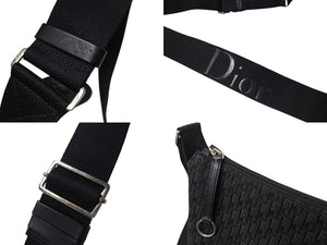 Christian Dior クリスチャンディオール ショルダーバッグ トロッター 08RU0064 ブラック グレー シルバー金具 美品 中古 4c068424