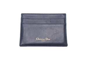 Christian Dior クリスチャンディオール カードケース 42 MA 0281 オブリーク レザー キャンバス ロゴ金具 美品 中古 4c068425