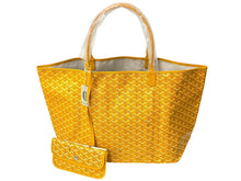 画像をギャラリービューアに読み込む, 新品未使用 GOYARD ゴヤール サンルイGM バッグ トートバッグ STLOUIGMLTY08CL08P レザー PVC イエロー シルバー金具 中古 4c068429