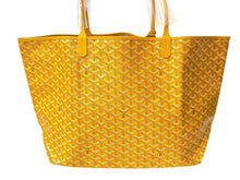 画像をギャラリービューアに読み込む, 新品未使用 GOYARD ゴヤール サンルイGM バッグ トートバッグ STLOUIGMLTY08CL08P レザー PVC イエロー シルバー金具 中古 4c068429