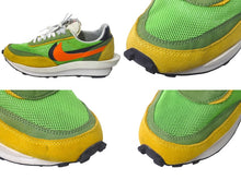 Load image into Gallery viewer, NIKE ナイキ Sacai サカイ LD WAFFLE ワッフル ローカットスニーカー グリーン マルチカラー 19SS サイズ27.5cm 美品 中古 4c068431