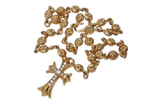 画像をギャラリービューアに読み込む, 極美品 CHROME HEARTS クロムハーツ オーダー品 クロスボールチェーン 22K ネックレス 202g 全長約60cm 中古 4c068445