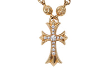 画像をギャラリービューアに読み込む, 極美品 CHROME HEARTS クロムハーツ オーダー品 クロスボールチェーン 22K ネックレス 202g 全長約60cm 中古 4c068445