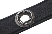 画像をギャラリービューアに読み込む, ChromeHearts クロムハーツ ベルト 1/1 限定 スタッズ リング USA製 レザー シルバー925 ブラック サイズ36 美品 中古 4c068450