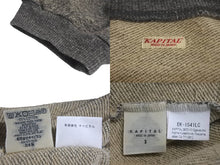 Load image into Gallery viewer, 極美品 KAPITAL キャピタル GRANDRELLE FLEECE KNIT スウェット EK-1541LC サイズ3 グレー ベージュ コットン 中古 4c068457