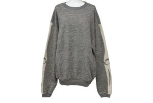 Very Good Condition KAPITAL Capital GRANDRELLE FLEECE KNIT Sweatshirt EK-1541LC Size 2 Gray Beige Cotton Used 4c068458xx