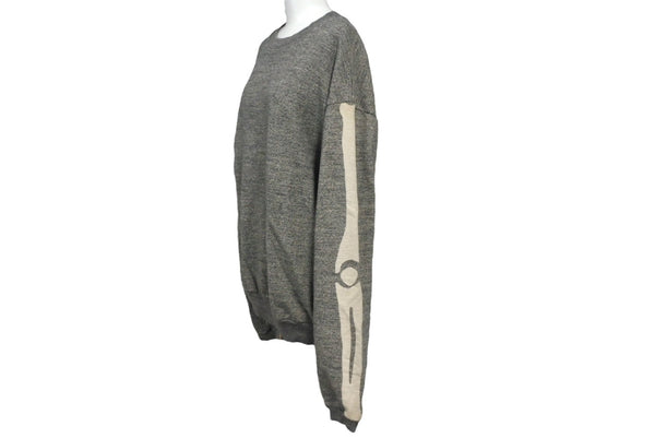 Very Good Condition KAPITAL Capital GRANDRELLE FLEECE KNIT Sweatshirt EK-1541LC Size 2 Gray Beige Cotton Used 4c068458xx