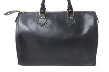 画像をギャラリービューアに読み込む, LOUIS VUITTON ルイヴィトン スピーディ30 ハンドバッグ M59022 エピレザー ブラック ゴールド金具 美品 中古 4c068463