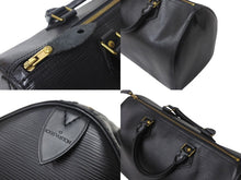画像をギャラリービューアに読み込む, LOUIS VUITTON ルイヴィトン スピーディ30 ハンドバッグ M59022 エピレザー ブラック ゴールド金具 美品 中古 4c068463