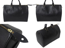 画像をギャラリービューアに読み込む, LOUIS VUITTON ルイヴィトン スピーディ30 ハンドバッグ M59022 エピレザー ブラック ゴールド金具 良品 中古 4c068464