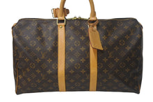 画像をギャラリービューアに読み込む, LOUIS VUITTON ルイヴィトン キーポル45 ボストンバッグ M41428 モノグラムキャンバス ブラウン ゴールド金具 美品 中古 4c068466