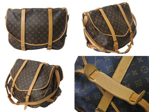 LOUIS VUITTON ルイヴィトン ショルダーバッグ モノグラム ブラウン ソミュール 43 M42252 ゴールド 良品 中古 4c068467