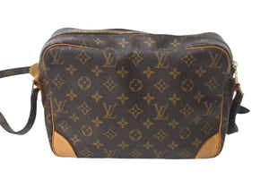 LouisVuitton ルイヴィトン モノグラム ナイル ショルダーバッグ M45244 ブラウン PVC ヌメ革 ゴールド金具 美品 中古 4c068468