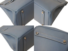 Load image into Gallery viewer, 極美品 HERMES エルメス BIRKIN バーキン35 ブルージーン シルバー金具 エプソン ハンドバッグ □L刻印 中古 4c068479