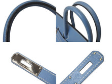 Load image into Gallery viewer, 極美品 HERMES エルメス BIRKIN バーキン35 ブルージーン シルバー金具 エプソン ハンドバッグ □L刻印 中古 4c068479