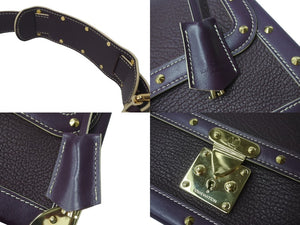 LOUIS VUITTON ルイヴィトン スハリ タランテュー ハンドバッグ M91822 ゴートスキン プラム ゴールド金具 美品 中古 4c068482