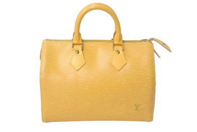 Louis Vuitton ルイヴィトン スピーディ25 ハンドバッグ ボストンバッグ M43019 エピレザー イエロー ゴールド金具 美品 中古 4c068490