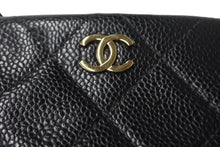 Load image into Gallery viewer, CHANEL シャネル チェーントートバッグ ミニショルダーバッグ ココマーク 5番台 キャビアスキン ブラック ゴールド金具 美品 中古 4c068495