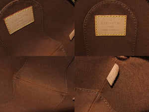 LOUIS VUITTON Monogram Mini Ellipse Pouch M51129 PVC Coated Canvas Tanned Leather Brown Good Condition Used 4c068187