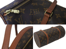 Load image into Gallery viewer, LOUIS VUITTON ルイヴィトン パピヨン30 ハンドバッグ M51365 ポーチ 筒型 モノグラム ブラウン ゴールド金具 美品 中古 4c068502