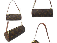 Load image into Gallery viewer, LOUIS VUITTON ルイヴィトン パピヨン30 ハンドバッグ M51365 ポーチ 筒型 モノグラム ブラウン ゴールド金具 美品 中古 4c068502