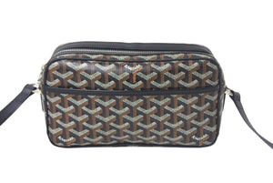 GOYARD ゴヤール カップヴェールPMバッグ ショルダーバッグ CAPVE2PMLTY01CL01P ブラック PVC レザー シルバー金具 美品 中古 4c068505