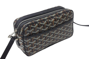 GOYARD ゴヤール カップヴェールPMバッグ ショルダーバッグ CAPVE2PMLTY01CL01P ブラック PVC レザー シルバー金具 美品 中古 4c068505