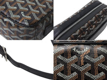 画像をギャラリービューアに読み込む, GOYARD ゴヤール カップヴェールPMバッグ ショルダーバッグ CAPVE2PMLTY01CL01P ブラック PVC レザー シルバー金具 美品 中古 4c068505