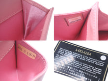 画像をギャラリービューアに読み込む, CHANEL シャネル カメリア カードケース 二つ折り財布 ラムスキン ピンク シルバー金具 A50088 14番台 美品 中古 4c068524