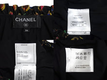 画像をギャラリービューアに読み込む, 新品同様 CHANEL シャネル ブラウス P70157V48980 サイズ34 21SS ココマーク ブラック 総柄 ポリエステル ポリウレタン 中古 4c068533