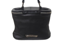 画像をギャラリービューアに読み込む, 極美品 CHROME HEARTS クロムハーツ VANITY BAG ダガー バニティバッグ ポーチ ハンドバッグ レザー シルバー925 ブラック 中古 4c068538