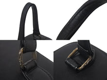 画像をギャラリービューアに読み込む, 極美品 CHROME HEARTS クロムハーツ VANITY BAG ダガー バニティバッグ ポーチ ハンドバッグ レザー シルバー925 ブラック 中古 4c068538