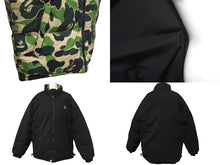 Load image into Gallery viewer, 新品未使用 A Bathing Ape アベイシングエイプ ダウンジャケット リバーシブル OZXDNM144007L カーキ ベージュ ブラック サイズL 4c068541