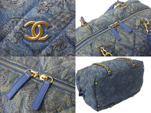 Load image into Gallery viewer, CHANEL シャネル デニム マトラッセ 2WAYハンドバッグ チェーンハンドバッグ エイジド カーフスキン ブルー 美品 中古 4c068581