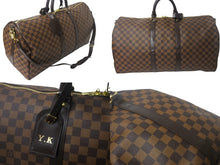 Load image into Gallery viewer, 極美品 LOUIS VUITTON ルイヴィトン キーポル バンドリエール55 ボストンバッグ N41414 ダミエエベヌ ブラウン 中古 4c068586