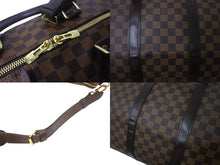 Load image into Gallery viewer, 極美品 LOUIS VUITTON ルイヴィトン キーポル バンドリエール55 ボストンバッグ N41414 ダミエエベヌ ブラウン 中古 4c068586