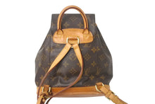 Load image into Gallery viewer, LouisVuitton ルイヴィトン モンスリMM バックパック リュック M51136 PVC レザー ブラウン ゴールド金具 良品 中古 4c068587