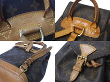 Load image into Gallery viewer, LouisVuitton ルイヴィトン モンスリMM バックパック リュック M51136 PVC レザー ブラウン ゴールド金具 良品 中古 4c068587