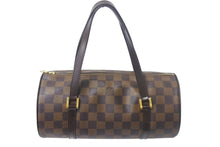 Load image into Gallery viewer, LOUIS VUITTON ルイヴィトン パピヨンPM 26 ハンドバック ダミエ N51304 筒型 ドラム型 エベヌ ブラウン 美品 中古 4c068595