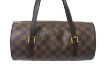 Load image into Gallery viewer, LOUIS VUITTON ルイヴィトン パピヨンPM 26 ハンドバック ダミエ N51304 筒型 ドラム型 エベヌ ブラウン 美品 中古 4c068595