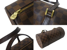 Load image into Gallery viewer, LOUIS VUITTON ルイヴィトン パピヨンPM 26 ハンドバック ダミエ N51304 筒型 ドラム型 エベヌ ブラウン 美品 中古 4c068595