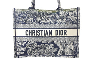 Christian Dior クリスチャンディオール ブックトートバッグ ミディアム M1296ZRGO_M35I リバース トワル ドゥ ジュイ エンブロイダリー 良品 中古 4c068599