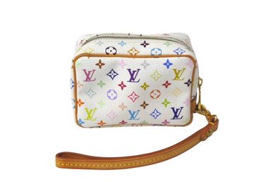 LOUIS VUITTON ルイヴィトン ポーチ トゥルース ワピティ ホワイト モノグラムマルチカラー M58033 ゴールド金具 美品 中古 4c068604