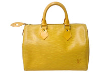 Load image into Gallery viewer, Louis Vuitton ルイヴィトン スピーディ25 ハンドバッグ ボストンバッグ M43019 エピレザー イエロー ゴールド金具 美品 中古 4c068615