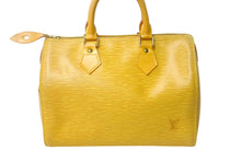 Load image into Gallery viewer, Louis Vuitton ルイヴィトン スピーディ25 ハンドバッグ ボストンバッグ M43019 エピレザー イエロー ゴールド金具 美品 中古 4c068615